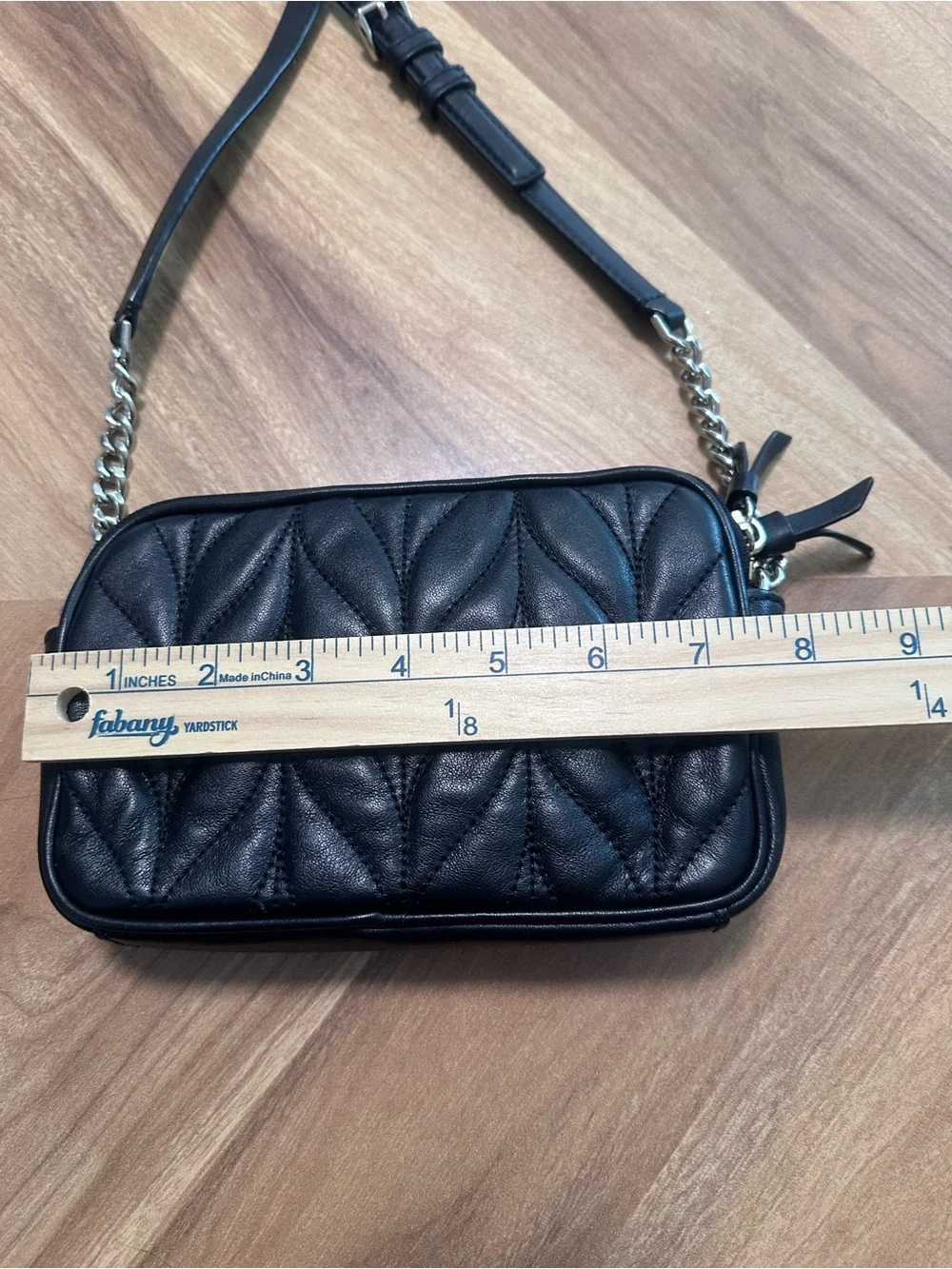 Kate Spade black leather Briar Lane quilted Kendall crossbody purse